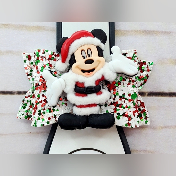 Santa Mr. Mouse Magicband Bow - Picture 1 of 1